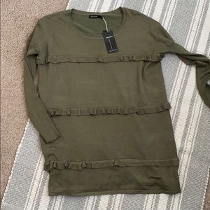 Ruffle tunic sweater